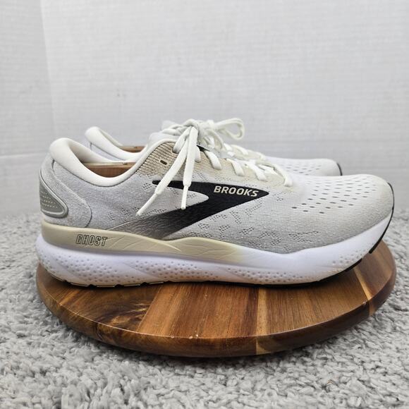 Brooks Mens 11D Ghost 16 White Pelican Oyster Athletic Gym Daily Running Shoe main image 7